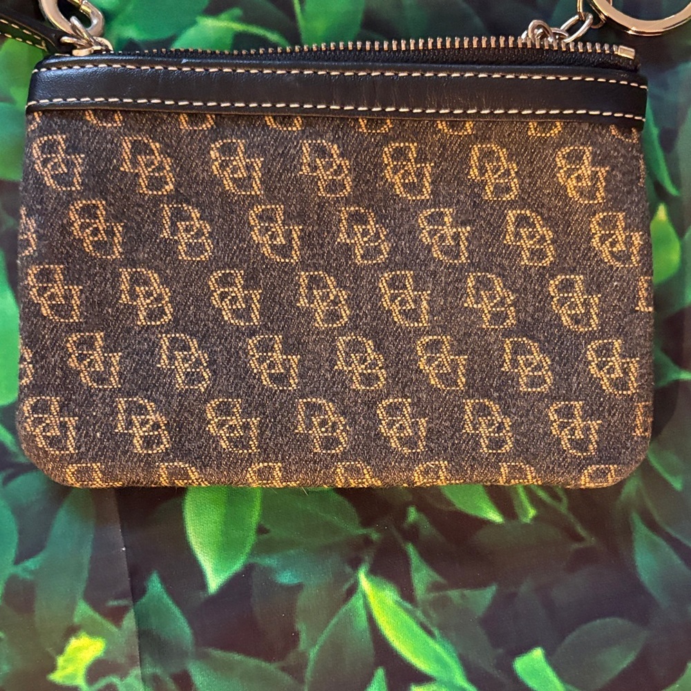 Dooney & Bourke Monogram Brown Wristlet - Picture 3 of 3
